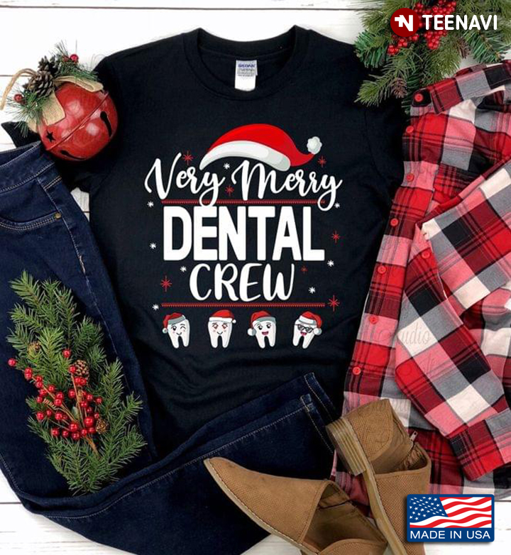 Funny Teeth Very Merry Dental Crew Christmas