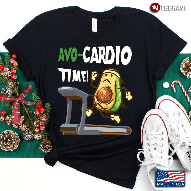 Avo-Cardio Time Funny Avocado Running Treadmill