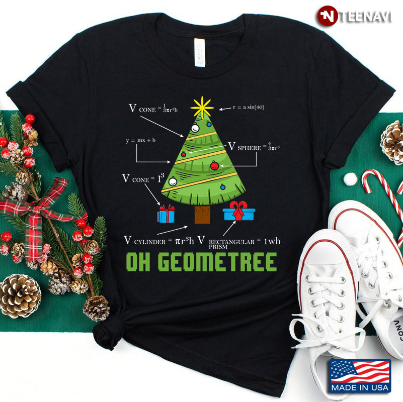 Oh Geometree Funny Math Geometry Christmas Tree