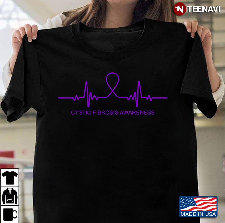 Cystic Fibrosis Awareness Purple Heartbeat