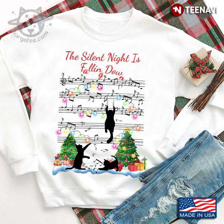 The Silent Night is Falling Down Funny Christmas Song and Black Cats