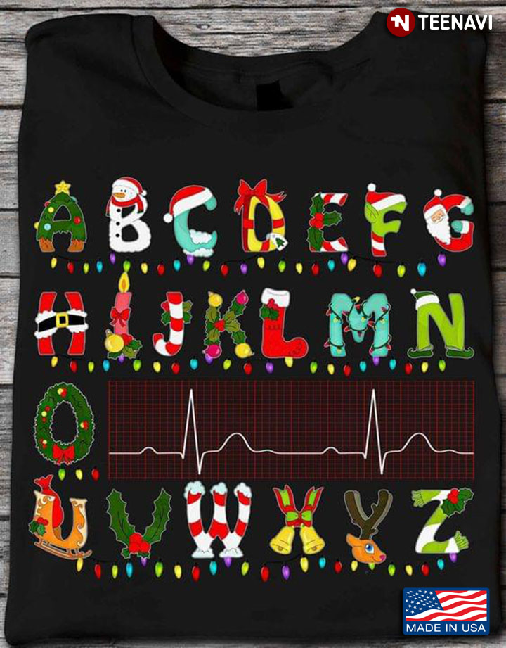 Christmas Alphabet Heartbeat Gift for Nurse
