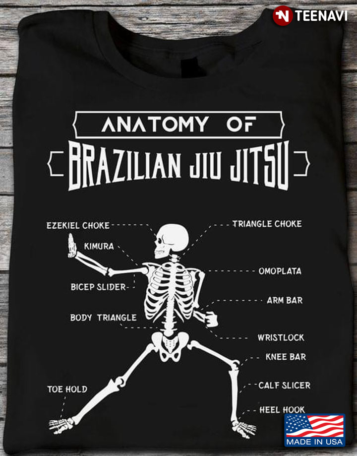 Anatomy of Brazilian Jiu Jitsu Funny Skeleton