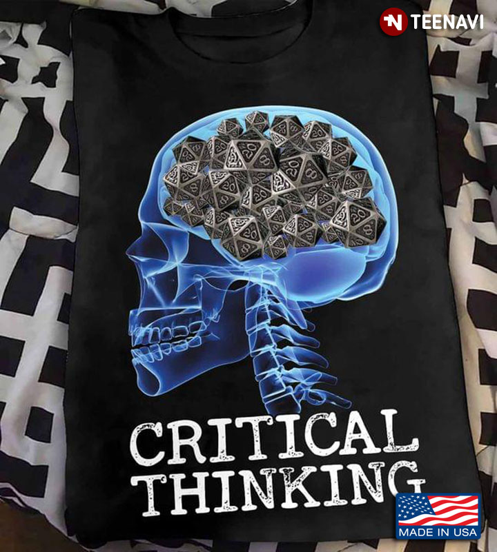 Critical Thinking Brain with Full of Dices