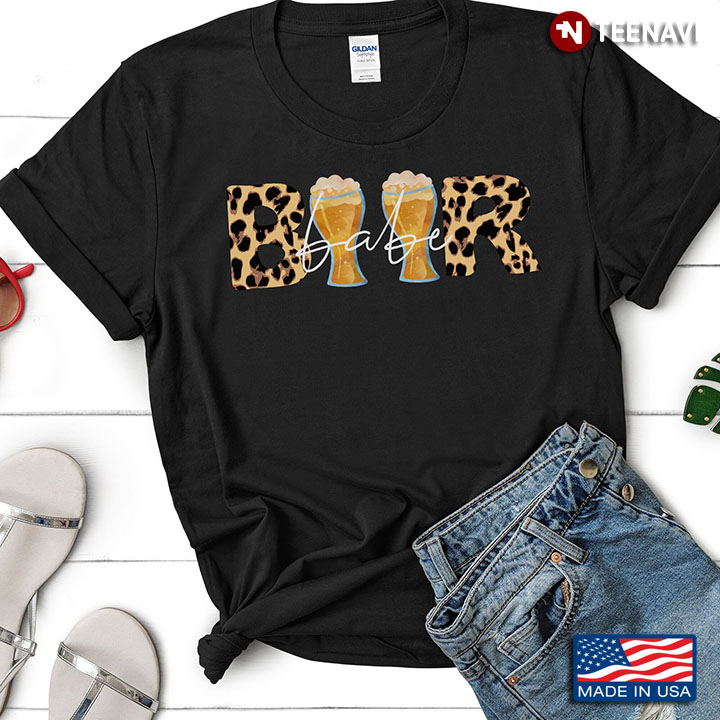 Leopard Cool Style Beer Babe for Drinking Lover