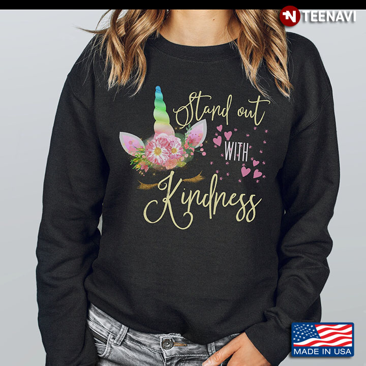 Stand Out With Kindness Floral Unicorn