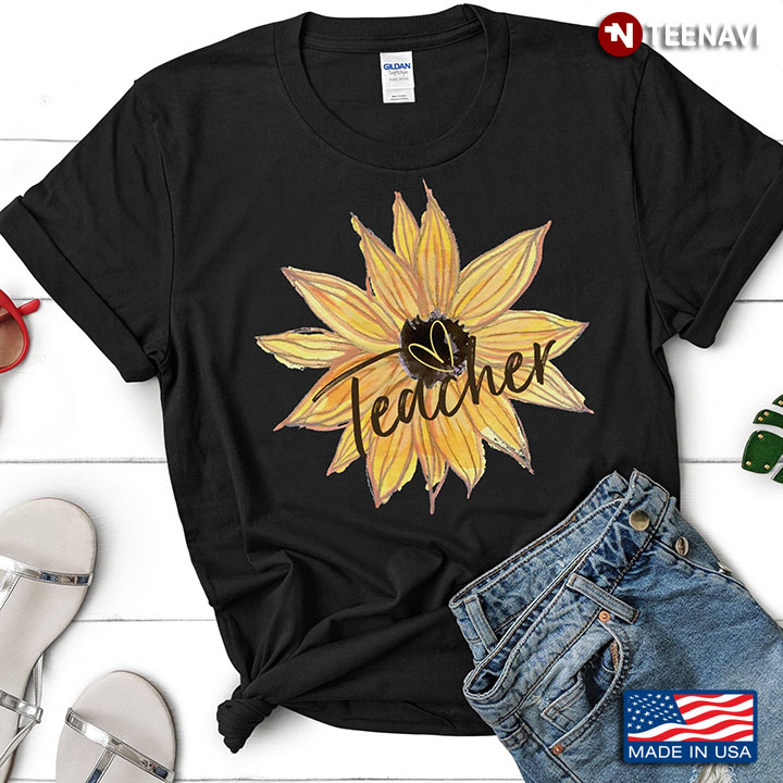Yellow Sunflower with Love for Teacher