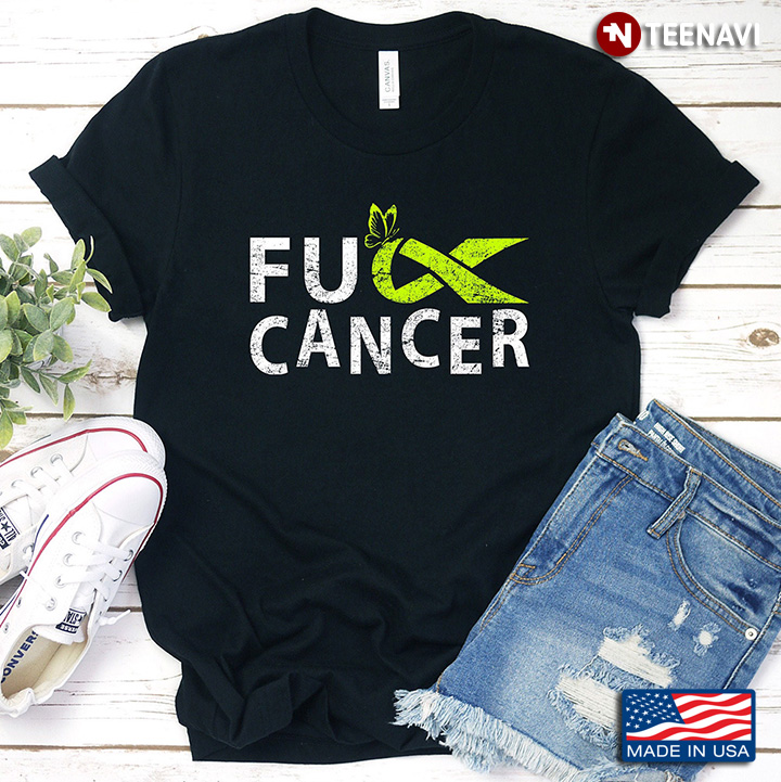 Fuck Cancer Lime Ribbon Mental Health Awareness