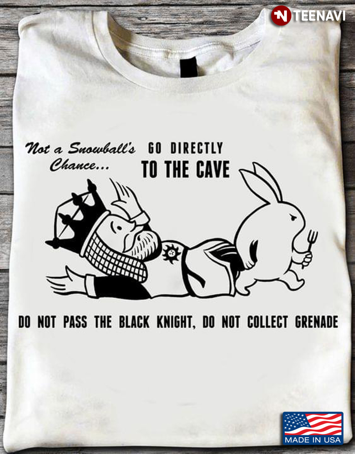 Not A Snowball's Chance Go Directly To The Cave Do Not Pass The Black Knight Do Not Collect Grenade
