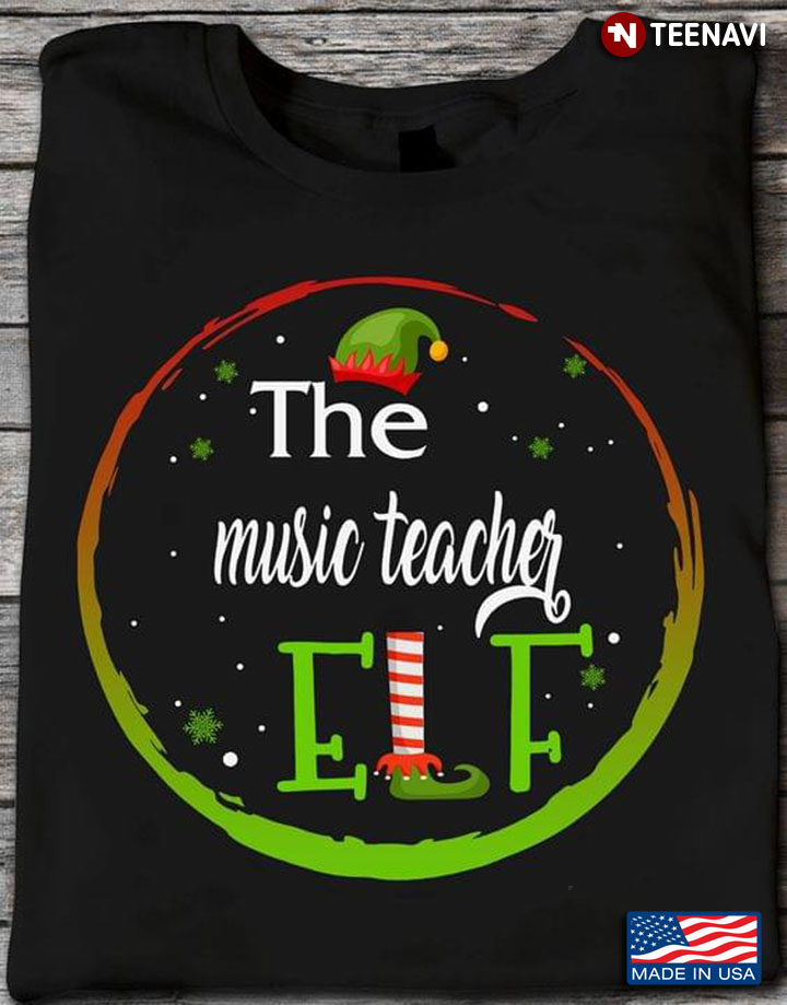 The Music Teacher Elf Funny Design for Christmas