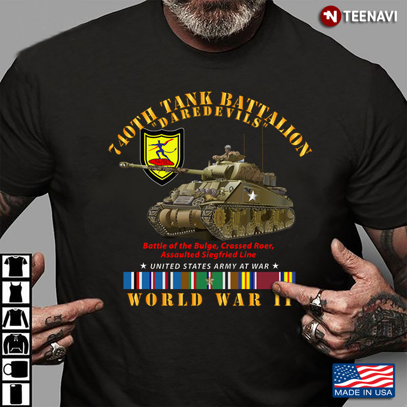 740th Tank Battalion Daredevils World War II United States Army At War Bottle Of The Bulge Crossed