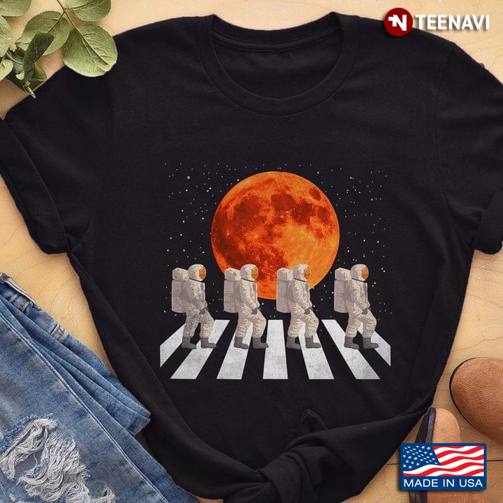 Astronauts On Abbey Road Red Moon for Space Lover