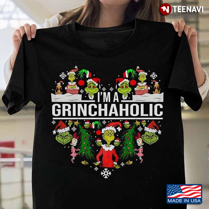 Funny Grinch Heart I'm A Grinchaholic for Christmas