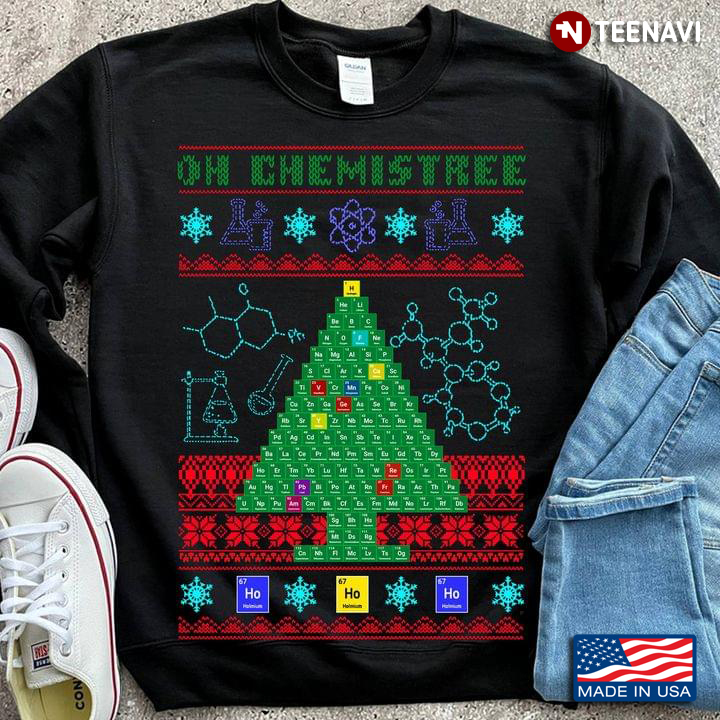 Funny Christmast Tree Periodic Table Element Oh Chemistree
