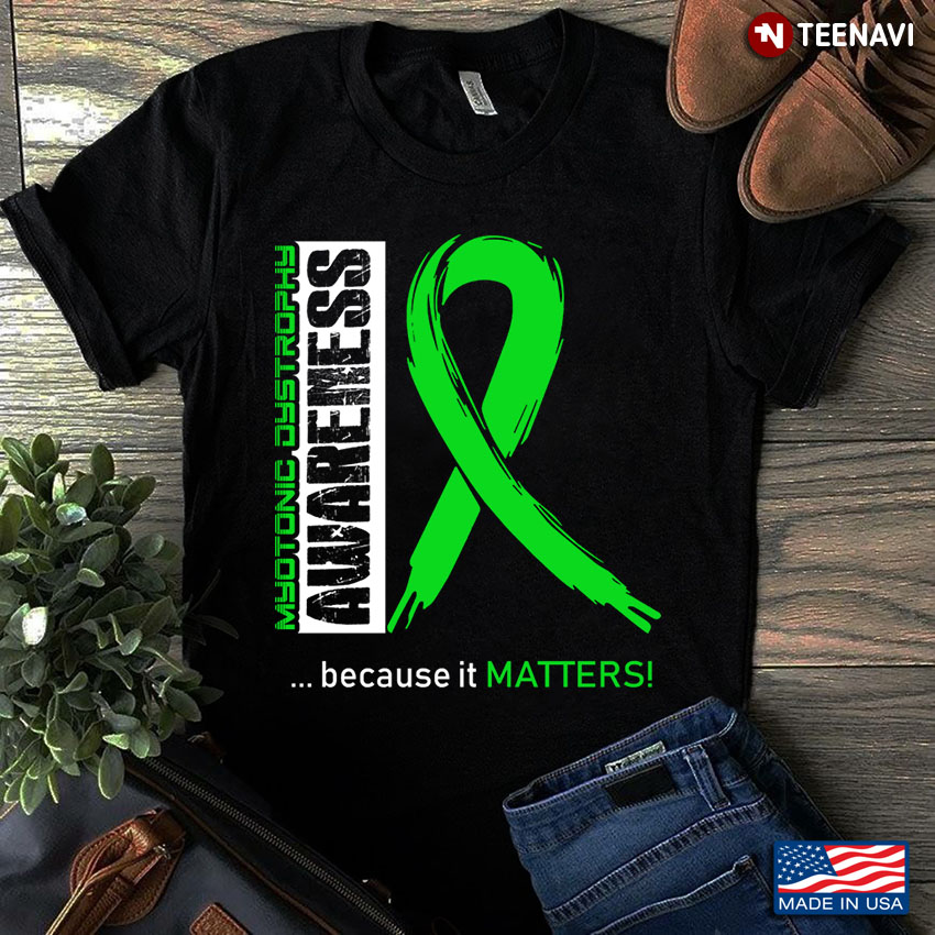 Green Ribbon Heart Myotonic Dystrophy Awareness Because It Matters