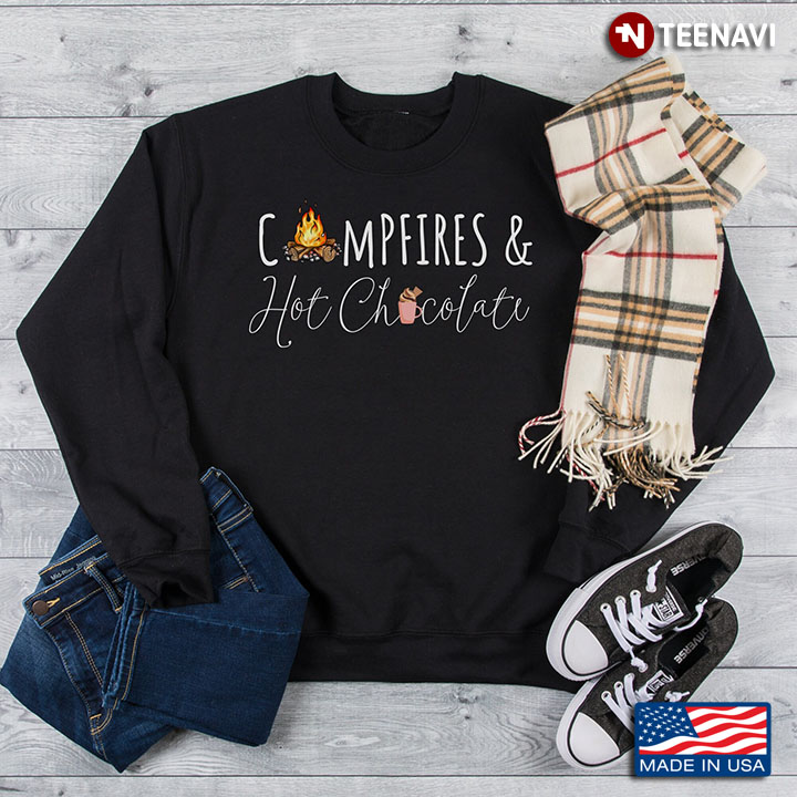 Campfires And Hot Chocolate Design for Camper