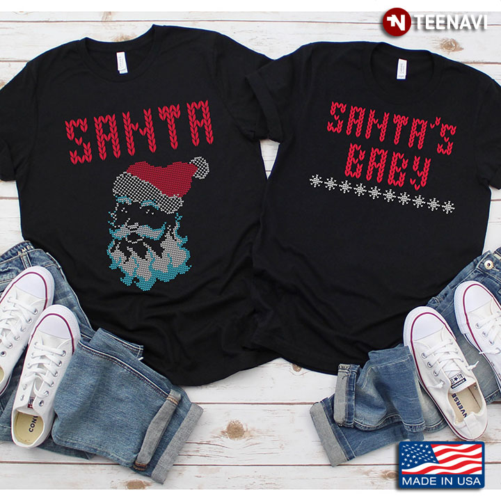 Christmas Santa And Santa's Baby Design for Couple