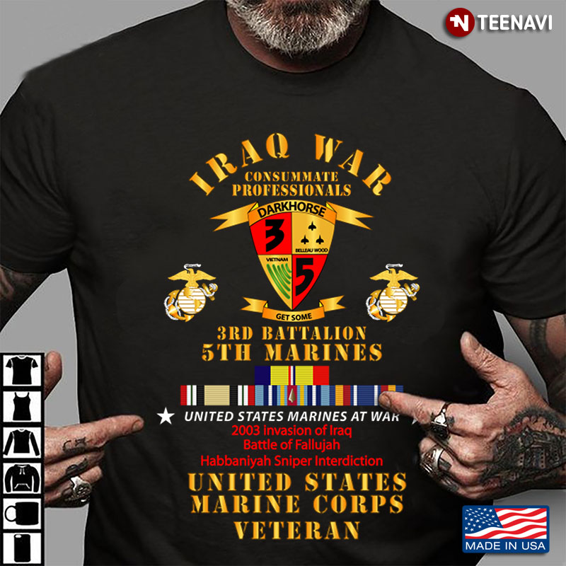 Iraq War Consummate Professionals 3rd Battalion 5th Marines United States Marine Corps Veteran