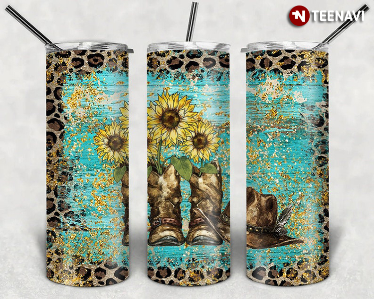 Leopard Cowboy Boots Sunflower For Cowboy Cowgirl