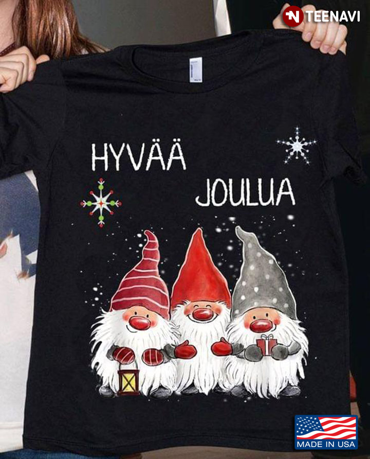 Hyvaa Joulua Christmas Gnomes Best Gift