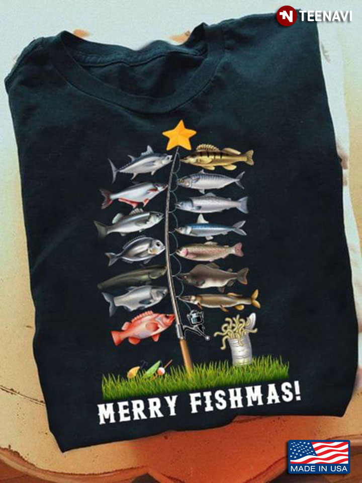 Merry Fishmas Funny Fishing Gift