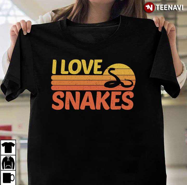 Vintage I Love Snakes For Reptiles Lover