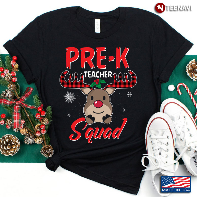 Pre-k Teacher Reindeer Squad Gift For Christmas