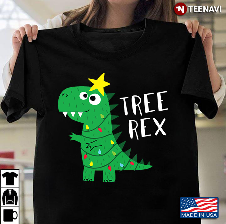 Tree Rex Waiting For A Christmas Gift