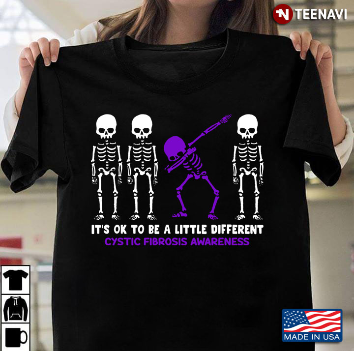 Purple Skeleton Cystic Fibrosis Dab Dance It’s Ok To Be A Little Different