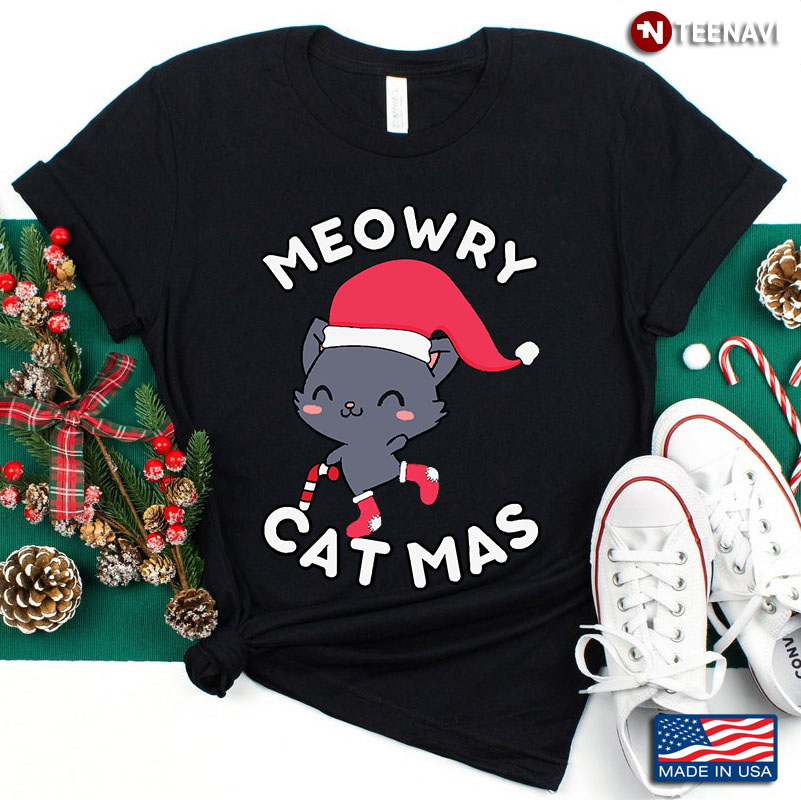 Meowry Catmas Funny Gift For Cat Lover
