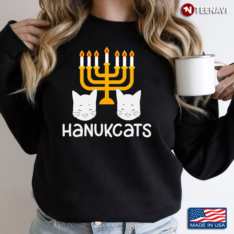 Hanukcats Funny Festival Of Lights Jewish Gift