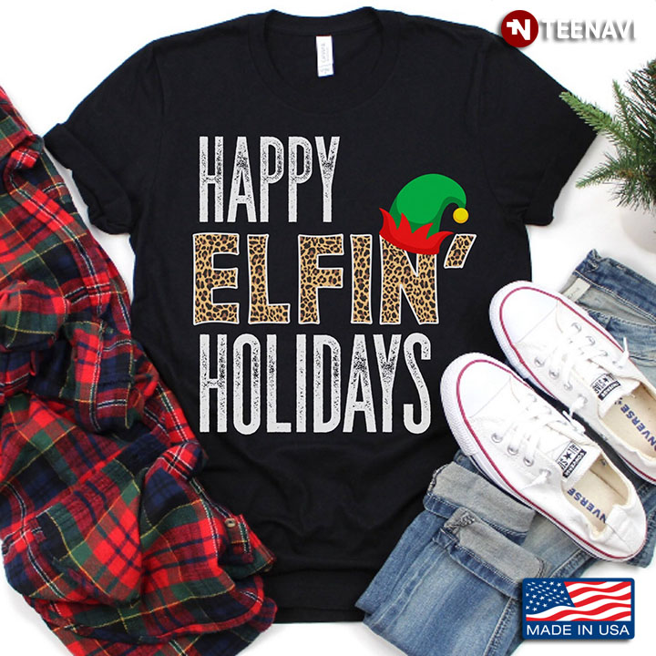 Happy Leopard Elfin’ Holidays Merry Christmas