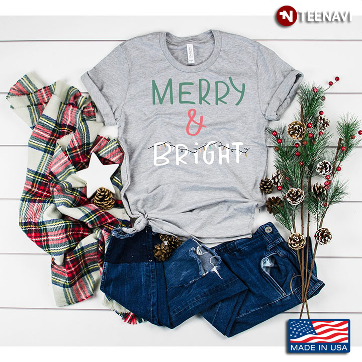 New Version Merry And Bright Gift For Holiday