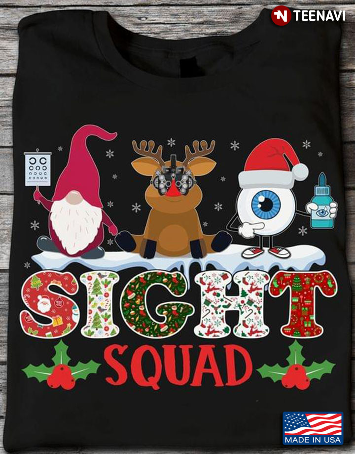 Sight Squad Funny Optometry Gnome Reindeer for Christmas