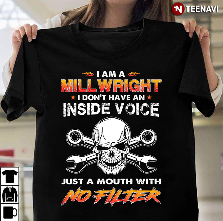 Skull I Am A Millwright I Don't Have An Inside Voice Just A Mouth With No Filter