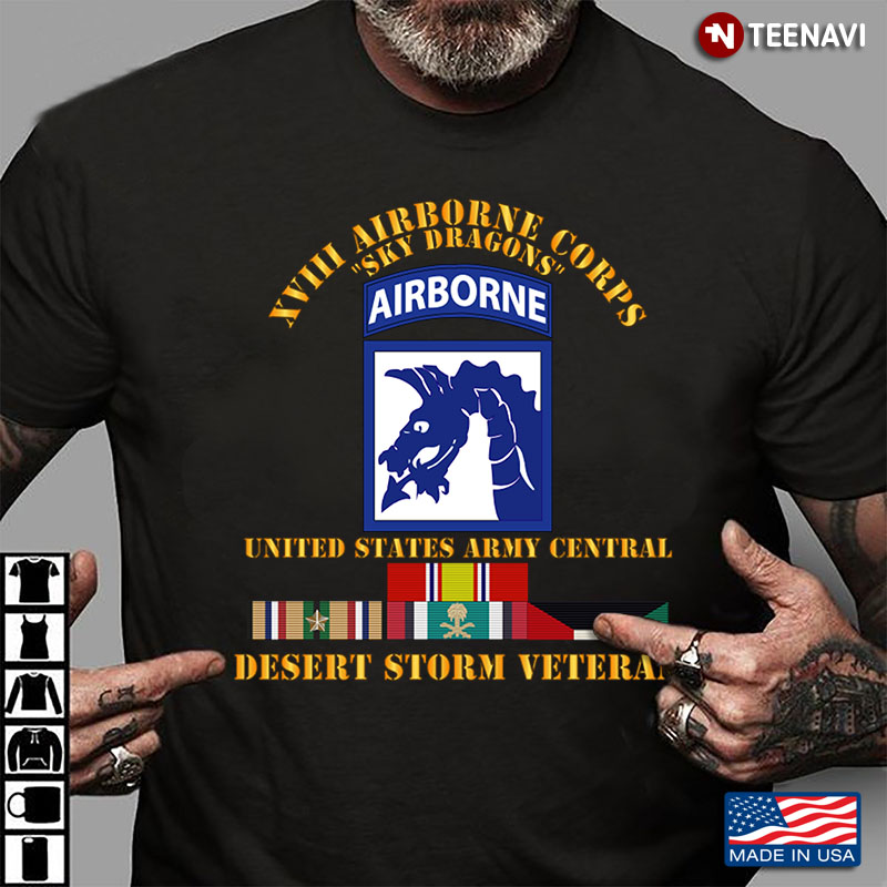 XVIII Airborne Corps Sky Dragons United States Army Central Desert Storm Veteran