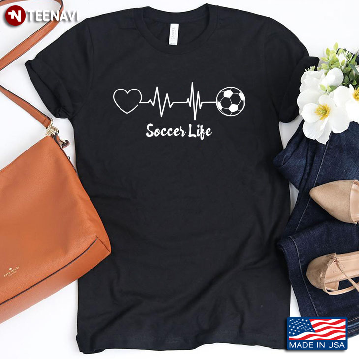 Soccer Life Heart Heartbeat Soccer Ball for Soccer Lover