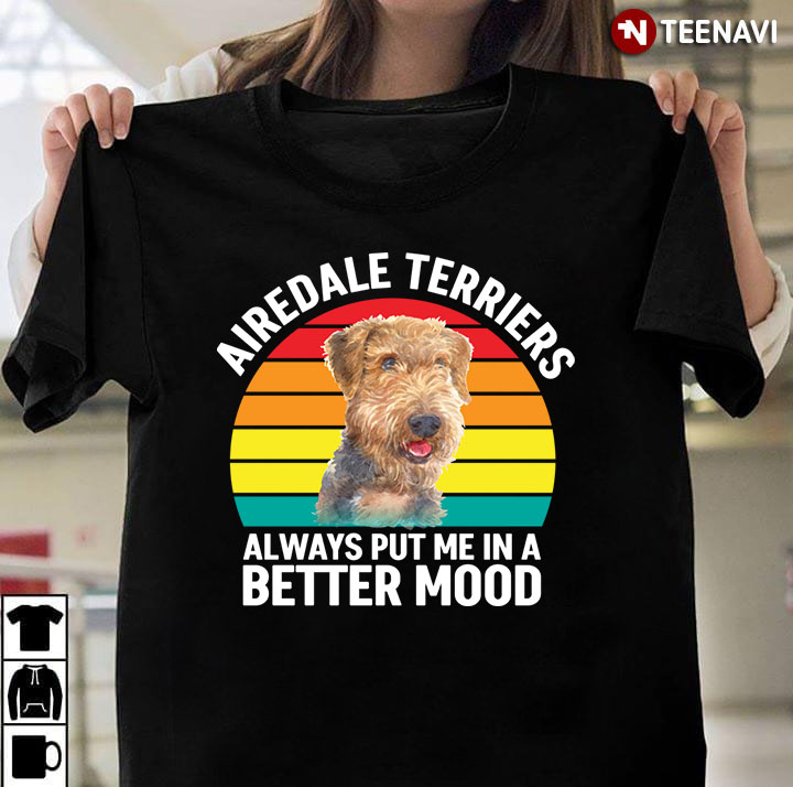 Vintage Airedale Terriers Always Put Me In A Better Mood for Dog Lover