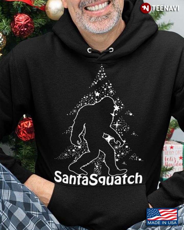 Santa Squatch With Xmas Tree for Christmas