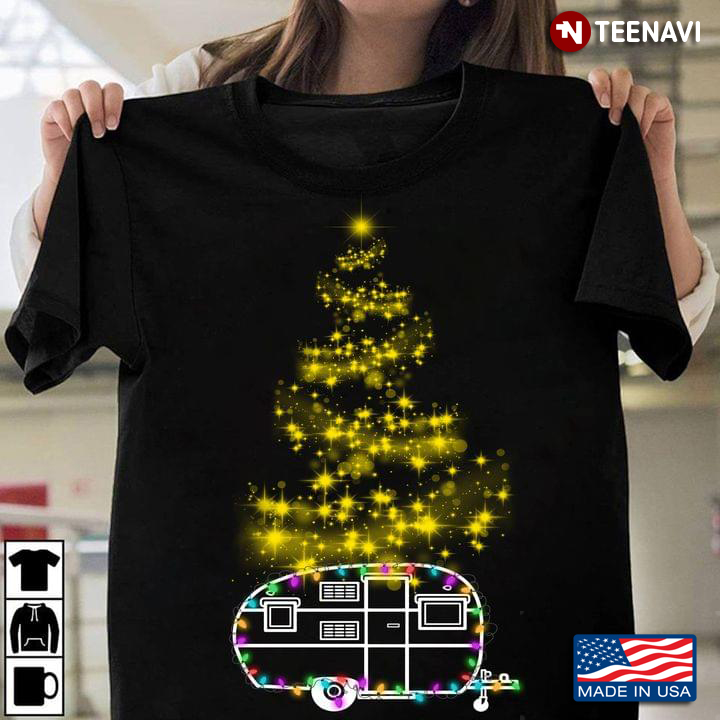 Camping Car With Fairy Lights And Xmas Tree Camp Lover for Christmas