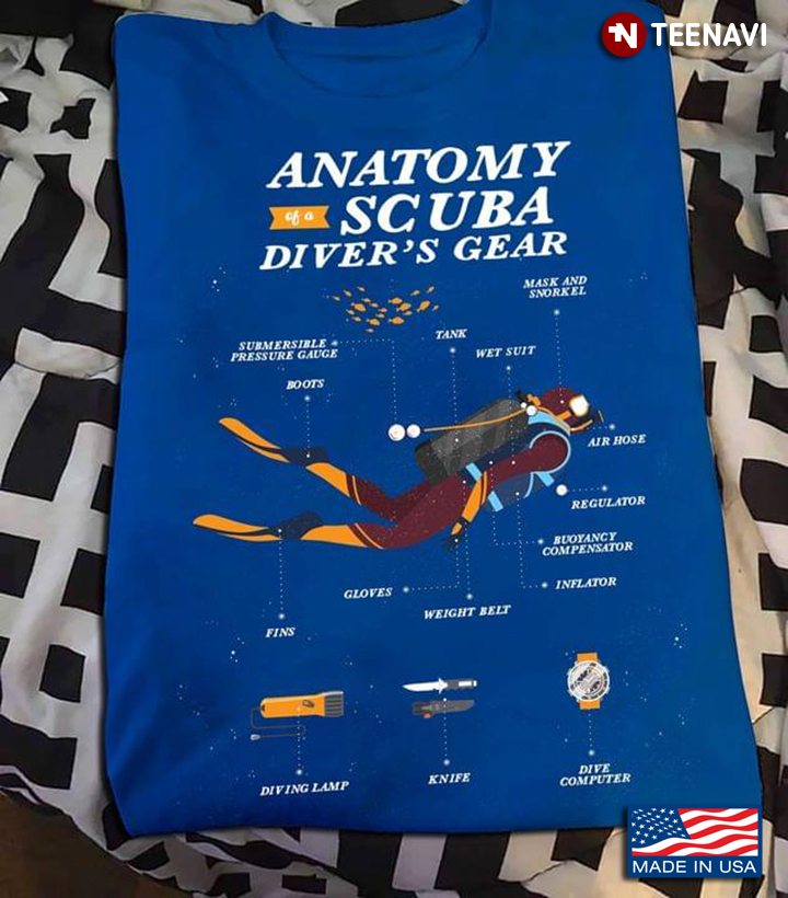 Anatomy Of A Scuba Diver's Gear for Scuba Diving Lover