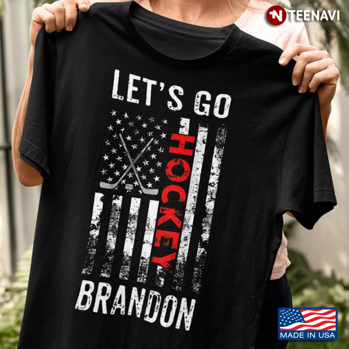 Let's Go Brandon Hockey American Flag for Hockey Lover
