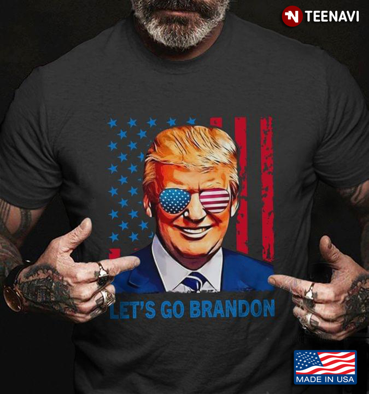Donald Trump Let's Go Brandon FJB American Flag Anti Biden