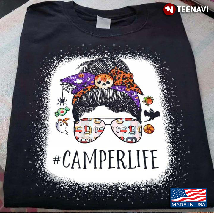 Camper Life Pretty Girl With Leopard Headband And Glasses for Halloween