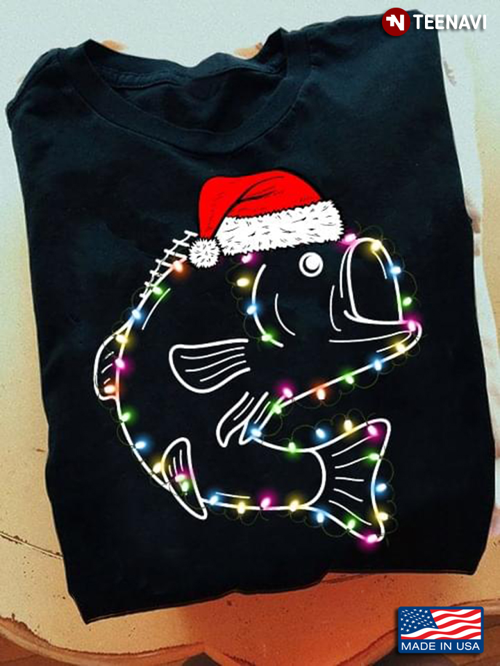 Santa Fish With Fairy Lights for Christmas