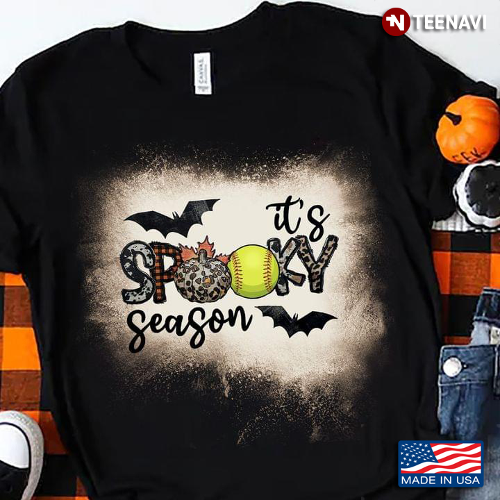 Softball It’s Spooky Season Leopard for Halloween