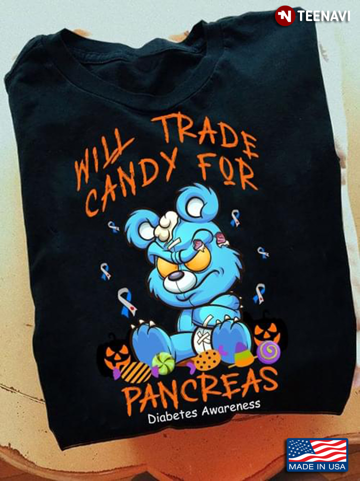 Angry Teddy Bear Will Trade Candy For Pancreas Diabetes Awareness