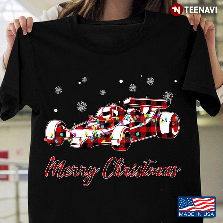 Merry Christmas Racing Car With Fairy Lights for Racing Lover
