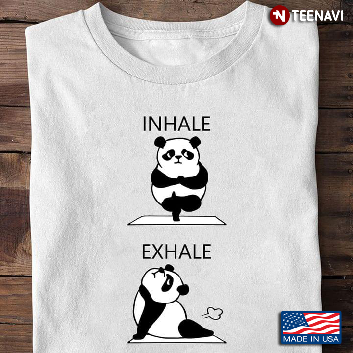 Yoga Panda Bear Inhale Exhale for Yoga Lover