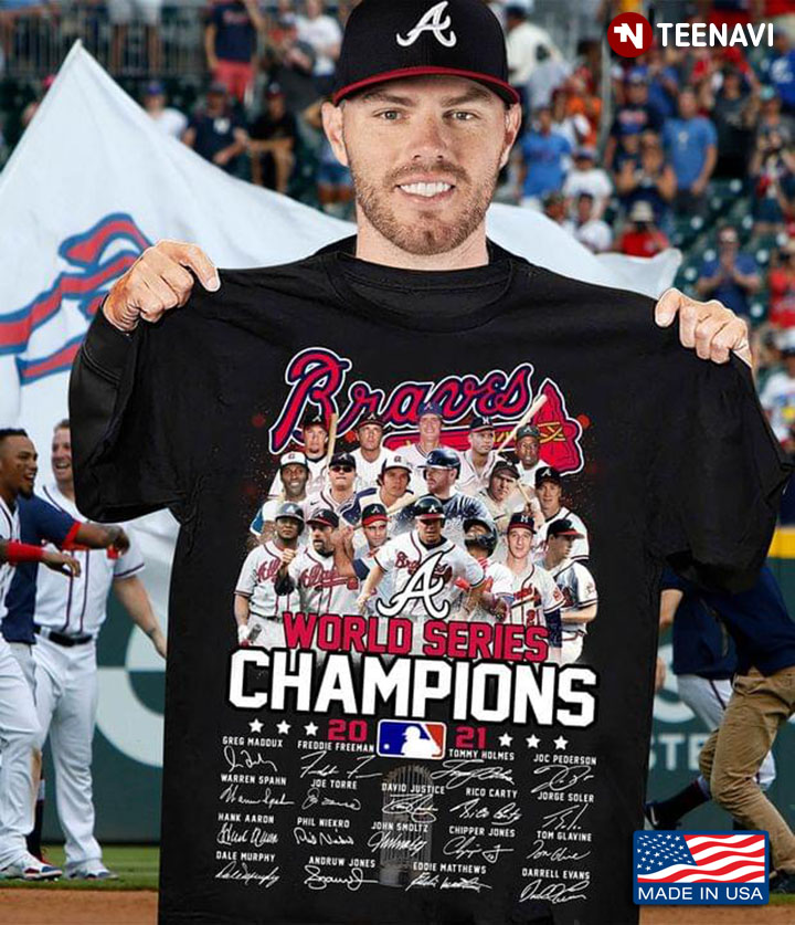 Atlanta Braves World Series Champions 2021 With Signatures for Baseball Lover